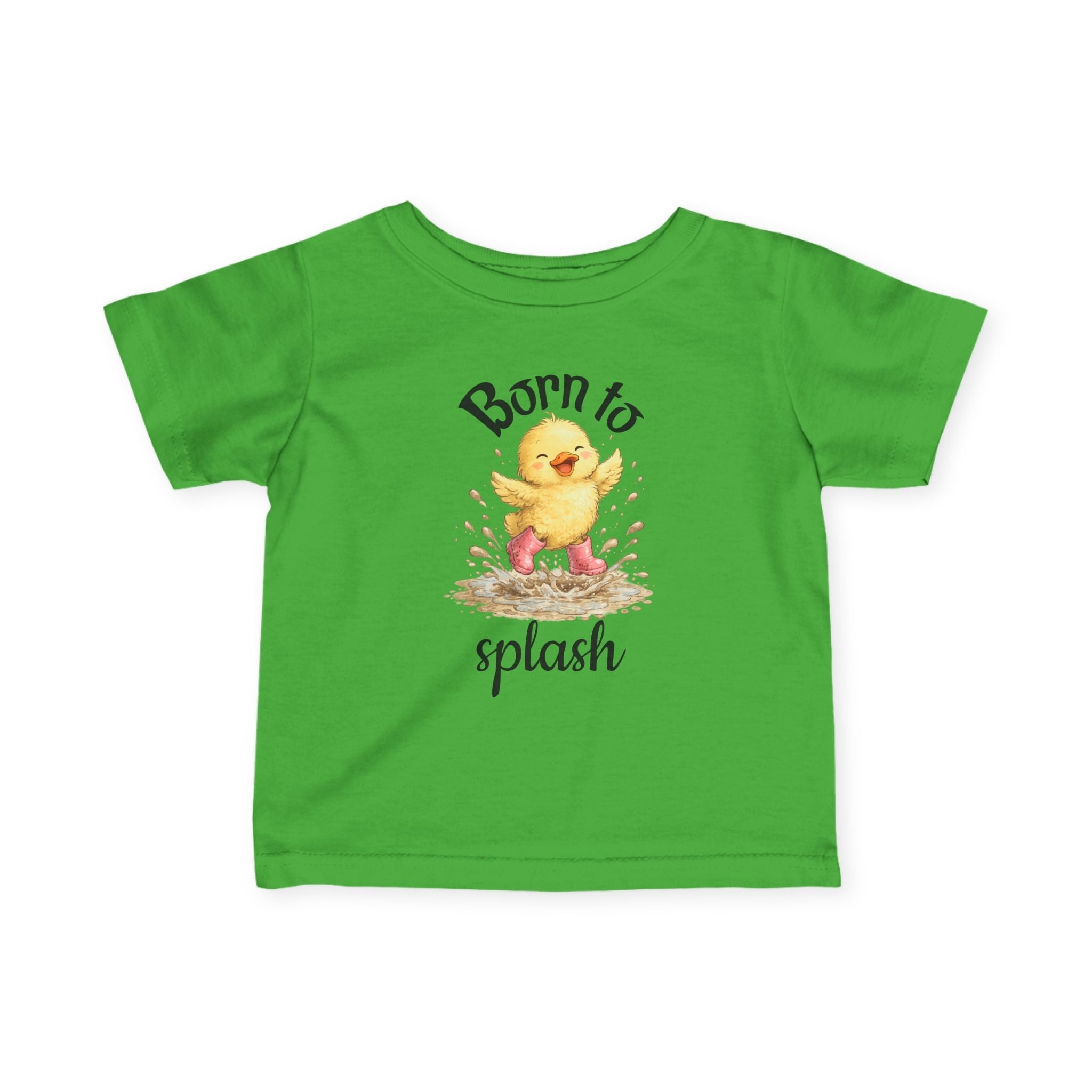 Infant Tee — "Born to Splash" Duckling Baby Shirt