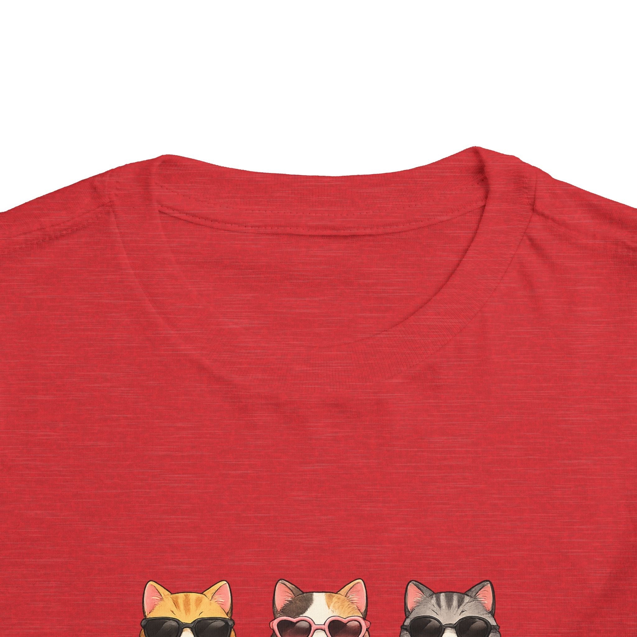 Toddler Tee — Cute Sunglasses Cats Grid Graphic