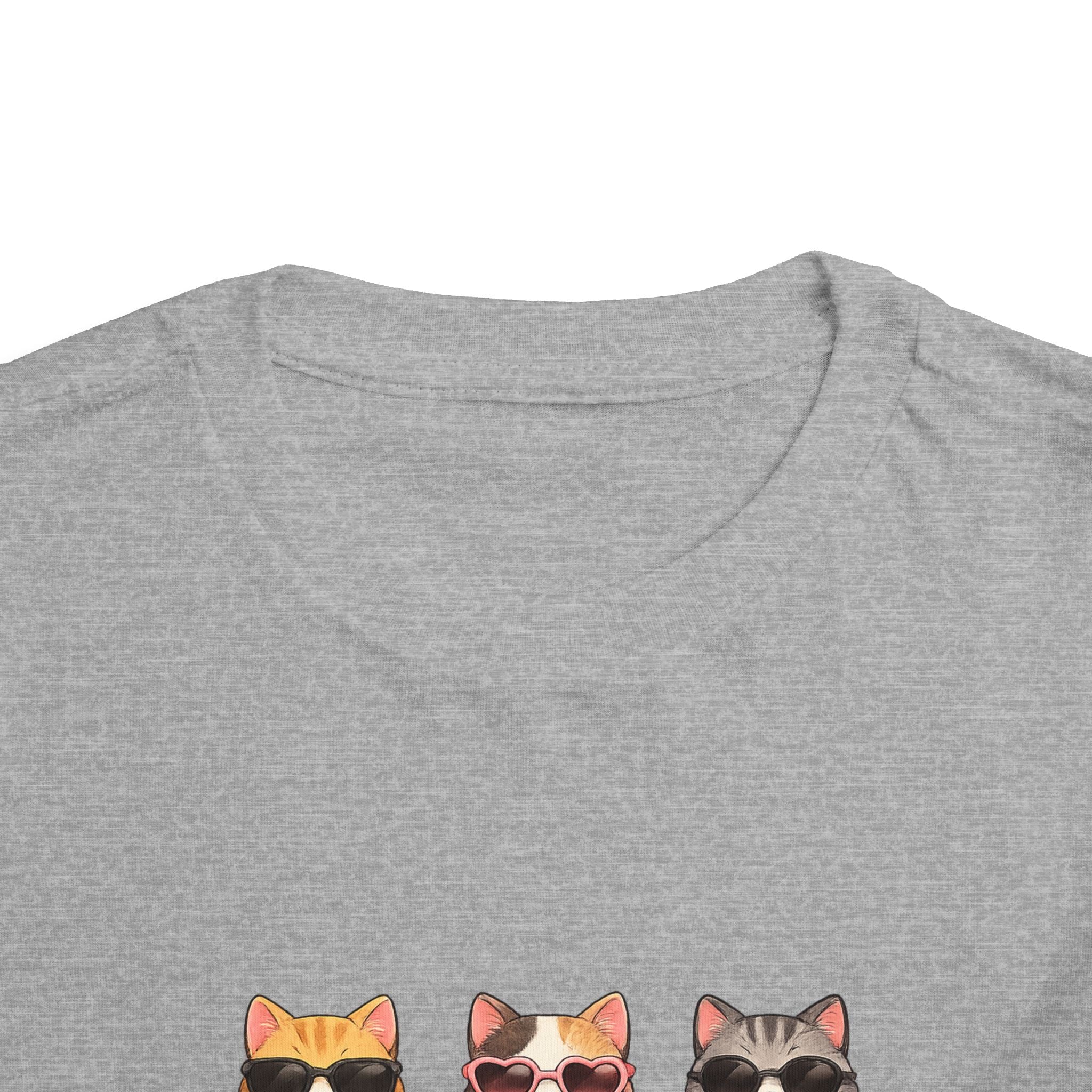 Toddler Tee — Cute Sunglasses Cats Grid Graphic
