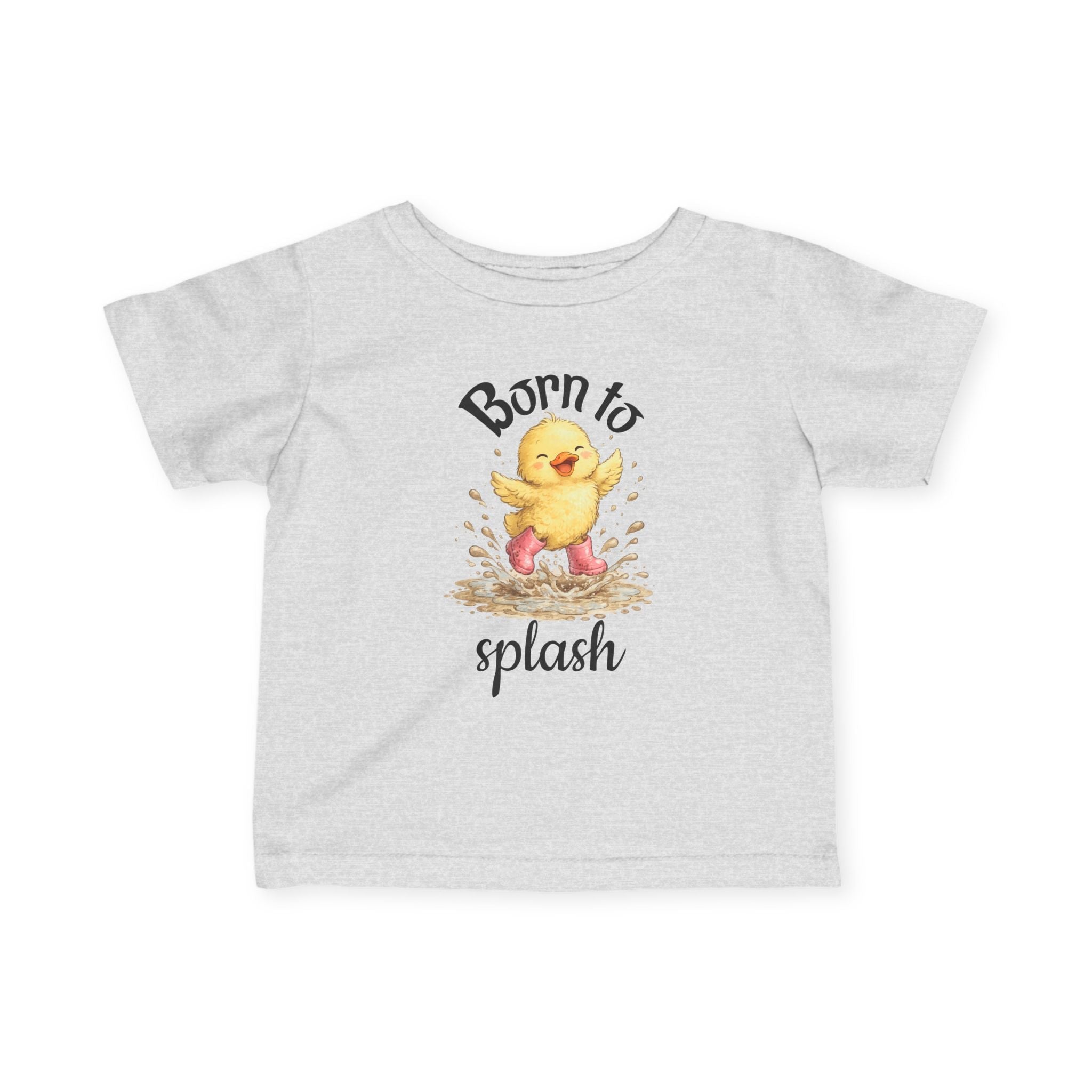 Infant Tee — "Born to Splash" Duckling Baby Shirt