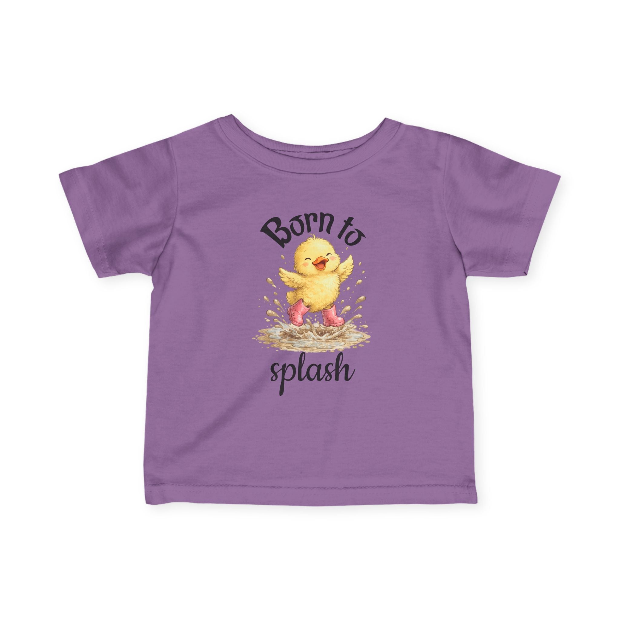 Infant Tee — "Born to Splash" Duckling Baby Shirt