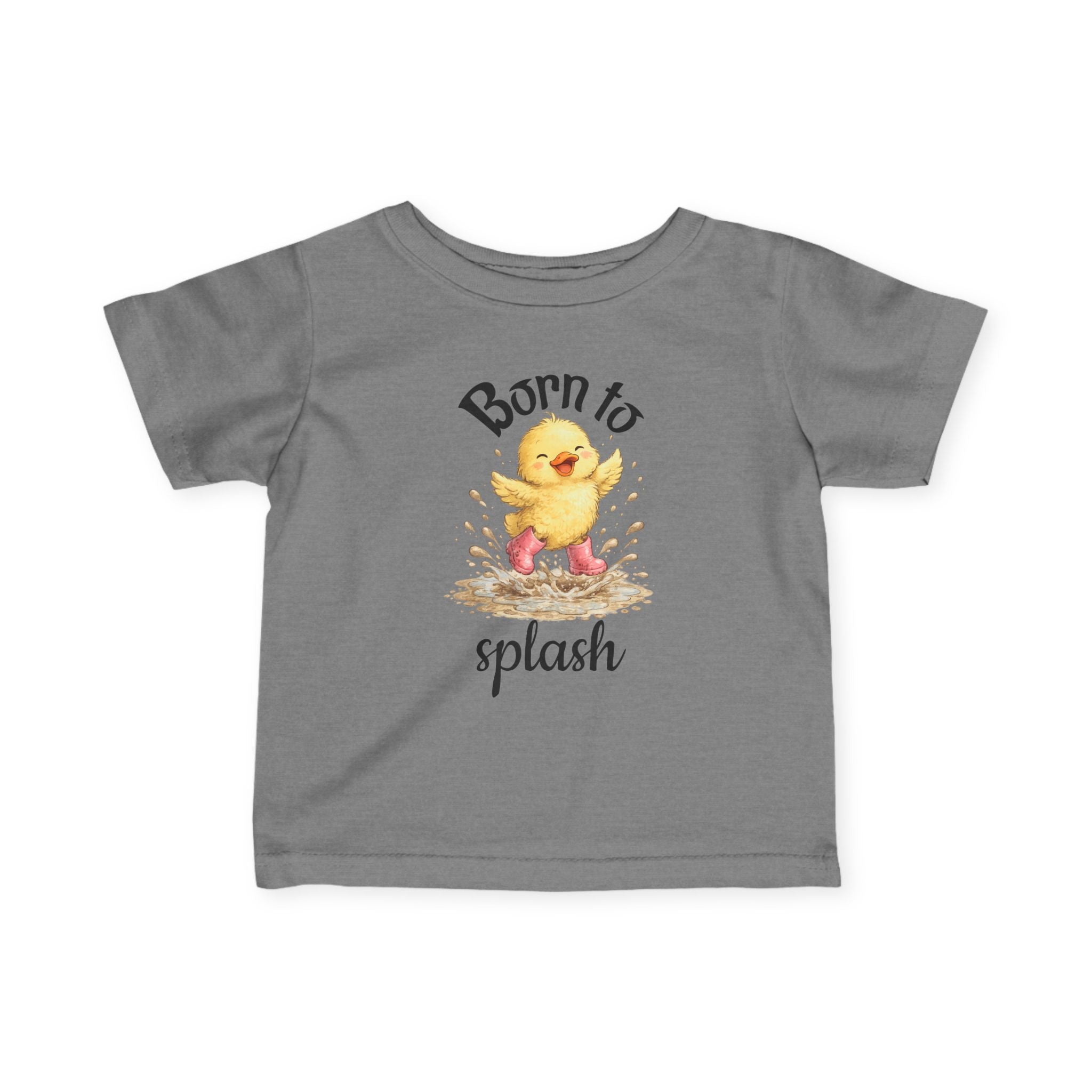 Infant Tee — "Born to Splash" Duckling Baby Shirt