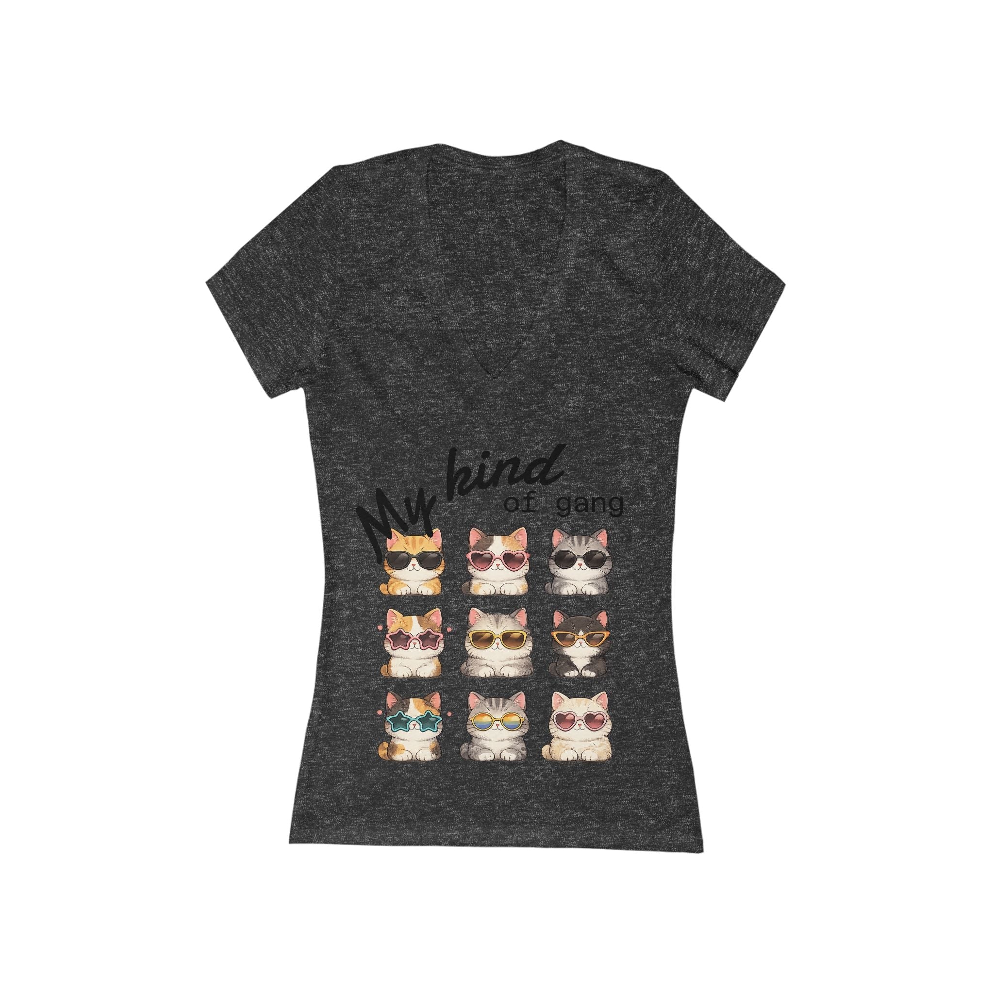 My Kind of Gang Tee — Silly kitties with sunglasses V‑Neck