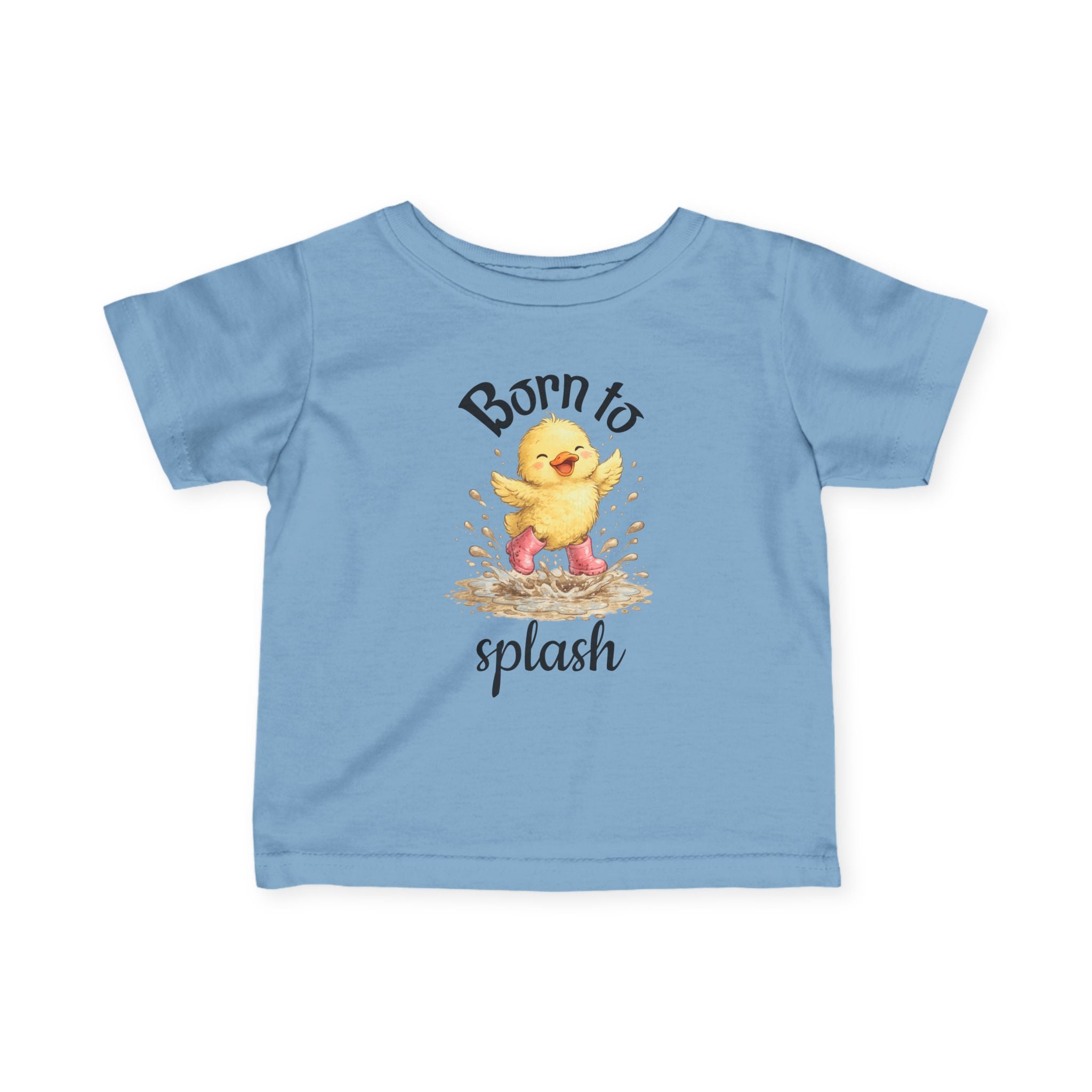 Infant Tee — "Born to Splash" Duckling Baby Shirt