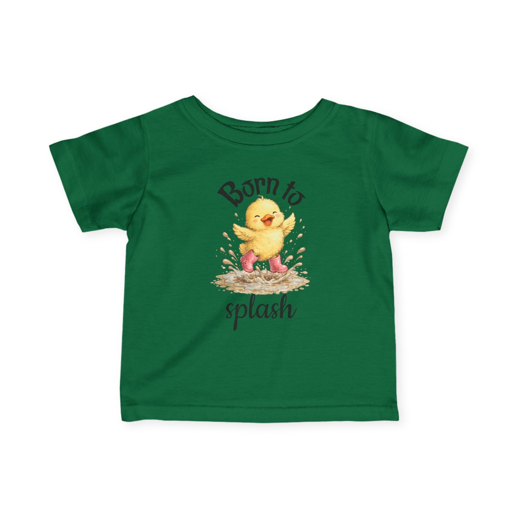 Infant Tee — "Born to Splash" Duckling Baby Shirt