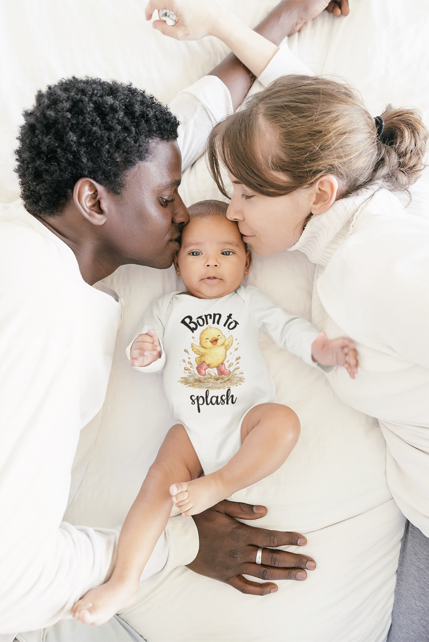 Infant Tee — "Born to Splash" Duckling Baby Shirt