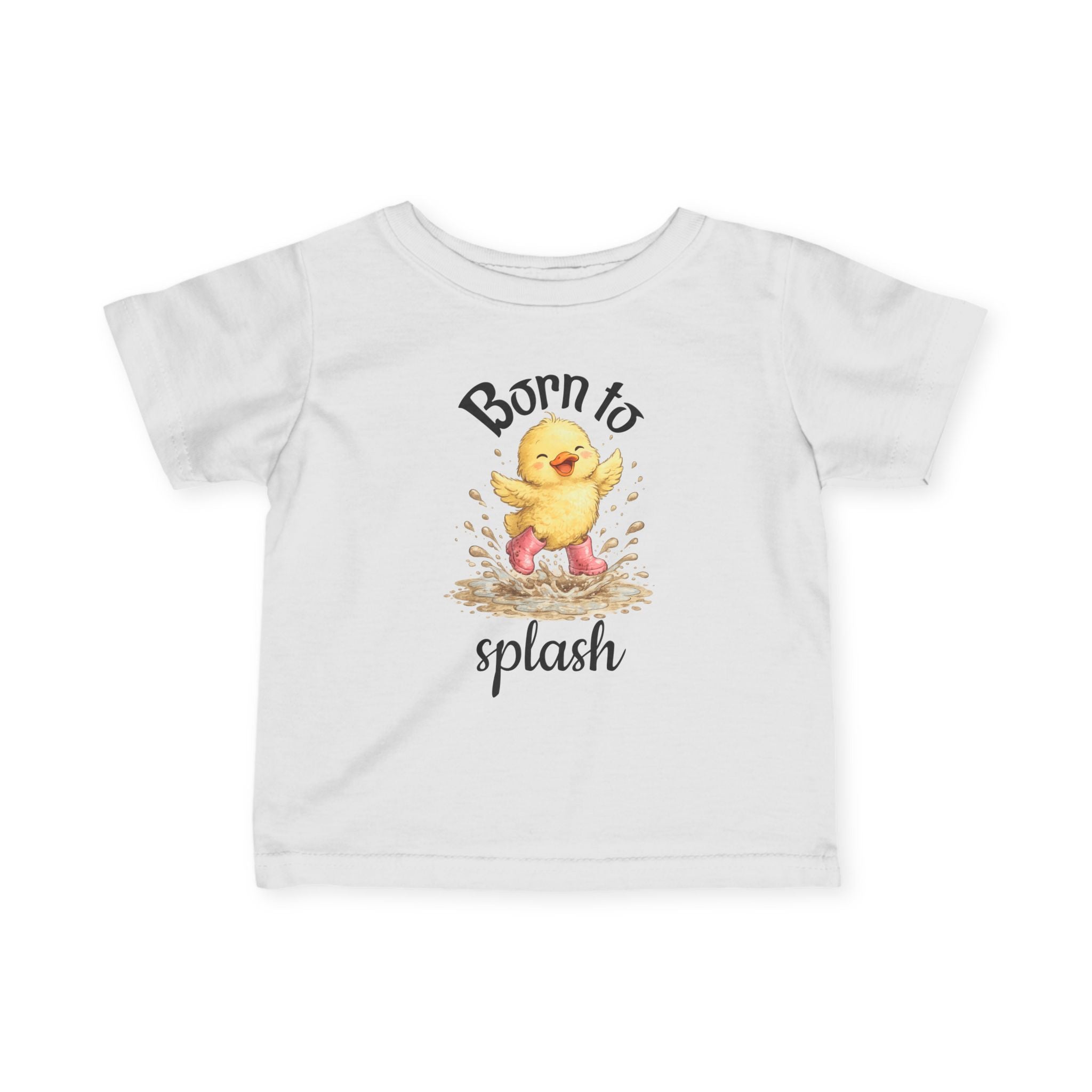 Infant Tee — "Born to Splash" Duckling Baby Shirt