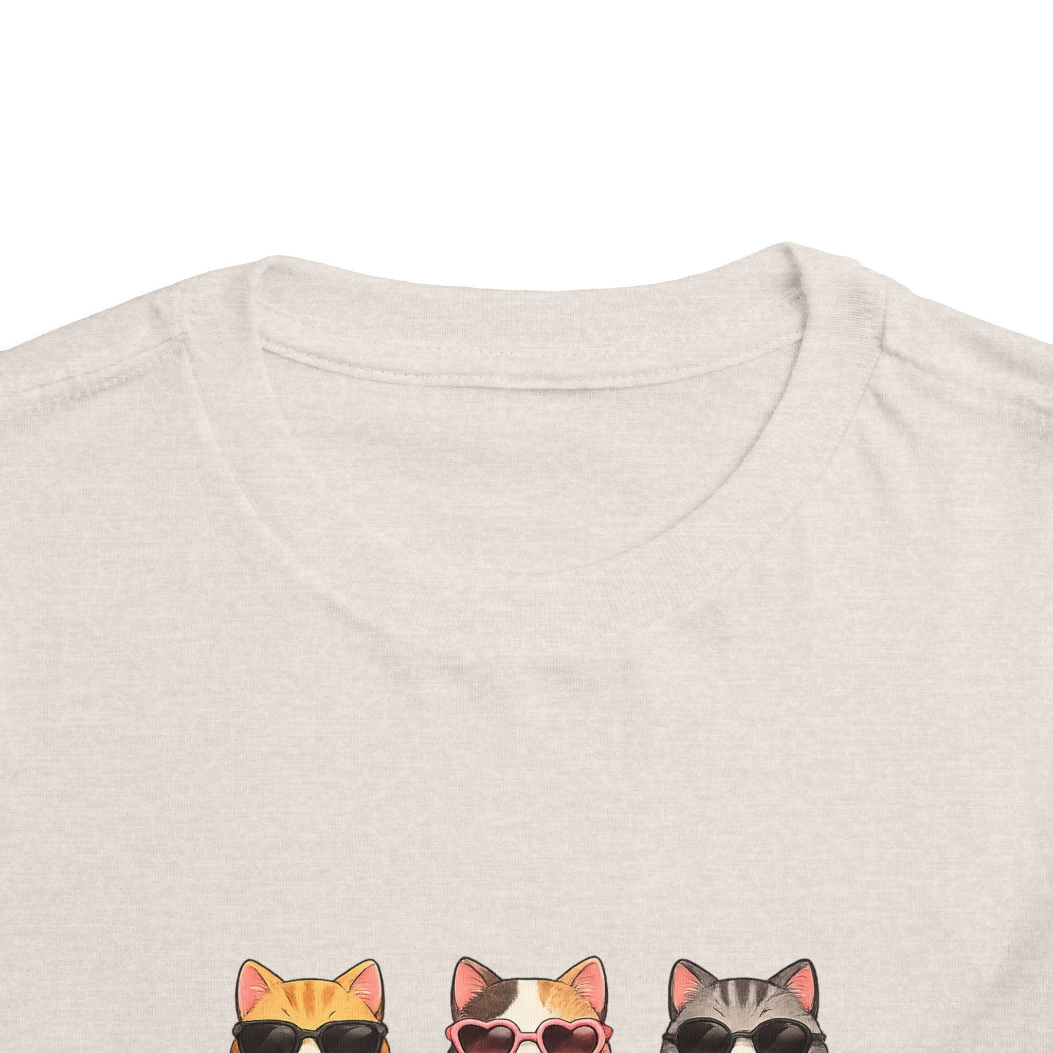 Toddler Tee — Cute Sunglasses Cats Grid Graphic
