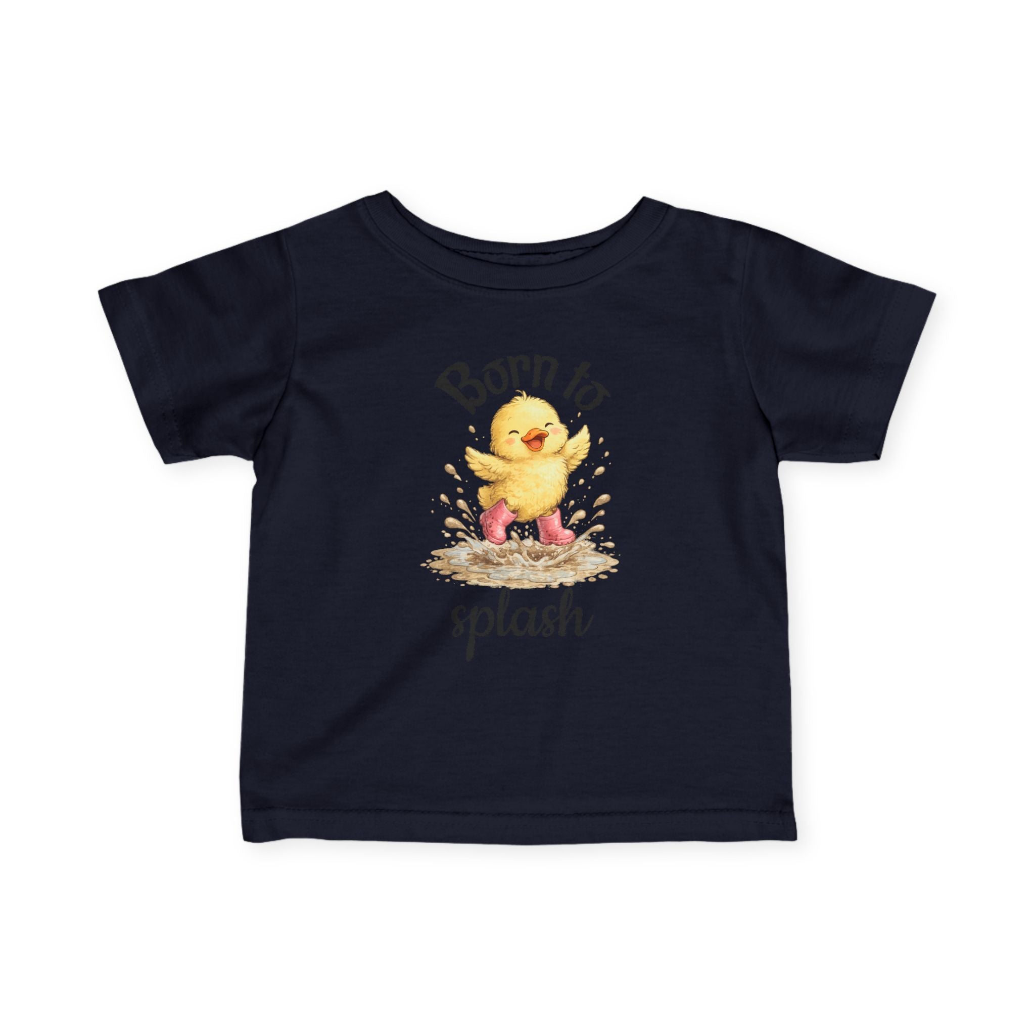 Infant Tee — "Born to Splash" Duckling Baby Shirt