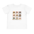 Toddler Tee — Cute Sunglasses Cats Grid Graphic