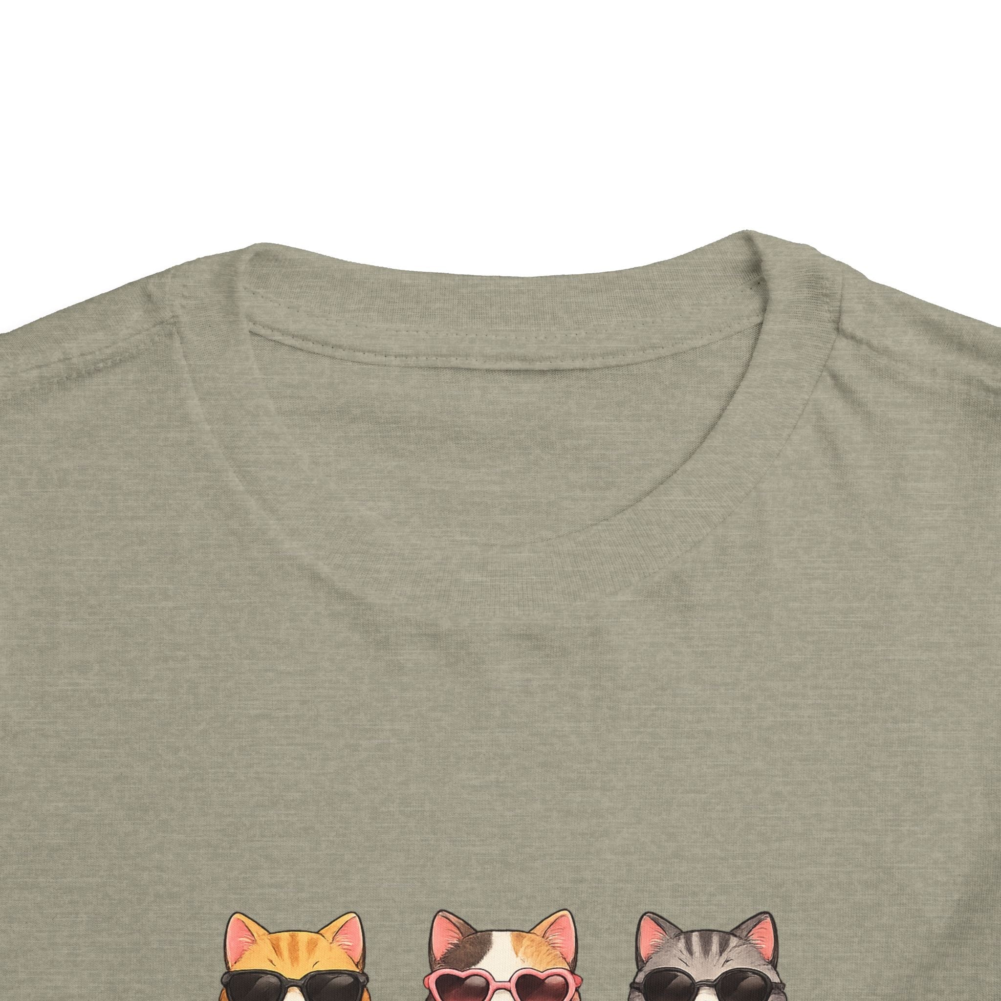 Toddler Tee — Cute Sunglasses Cats Grid Graphic