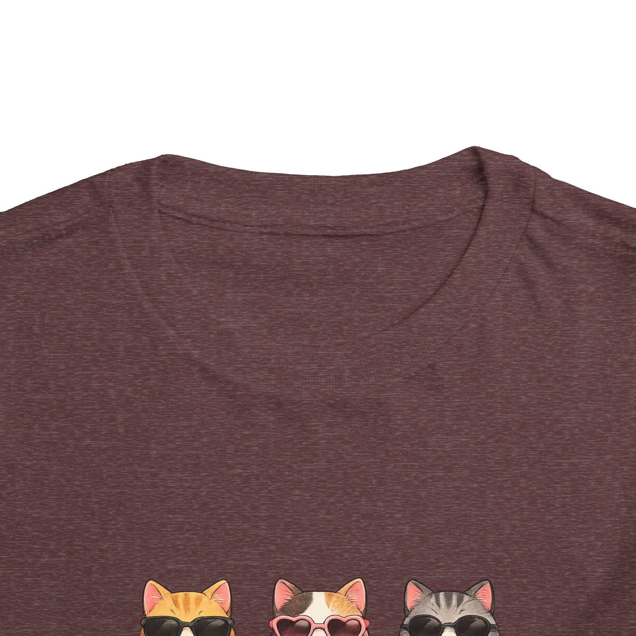 Toddler Tee — Cute Sunglasses Cats Grid Graphic