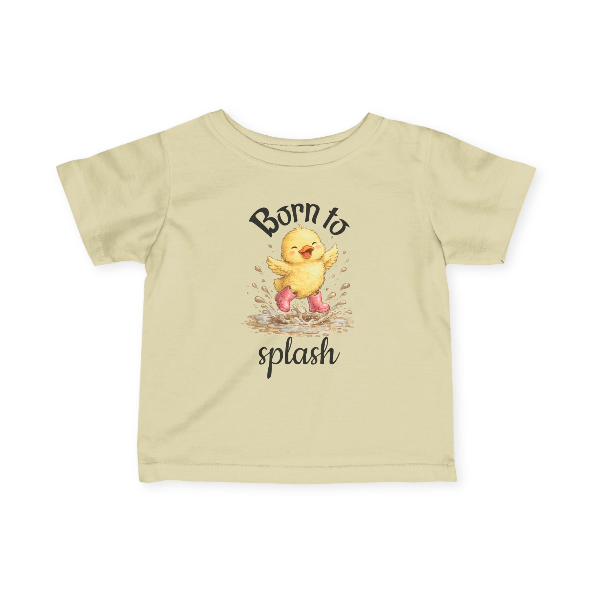 Infant Tee — "Born to Splash" Duckling Baby Shirt
