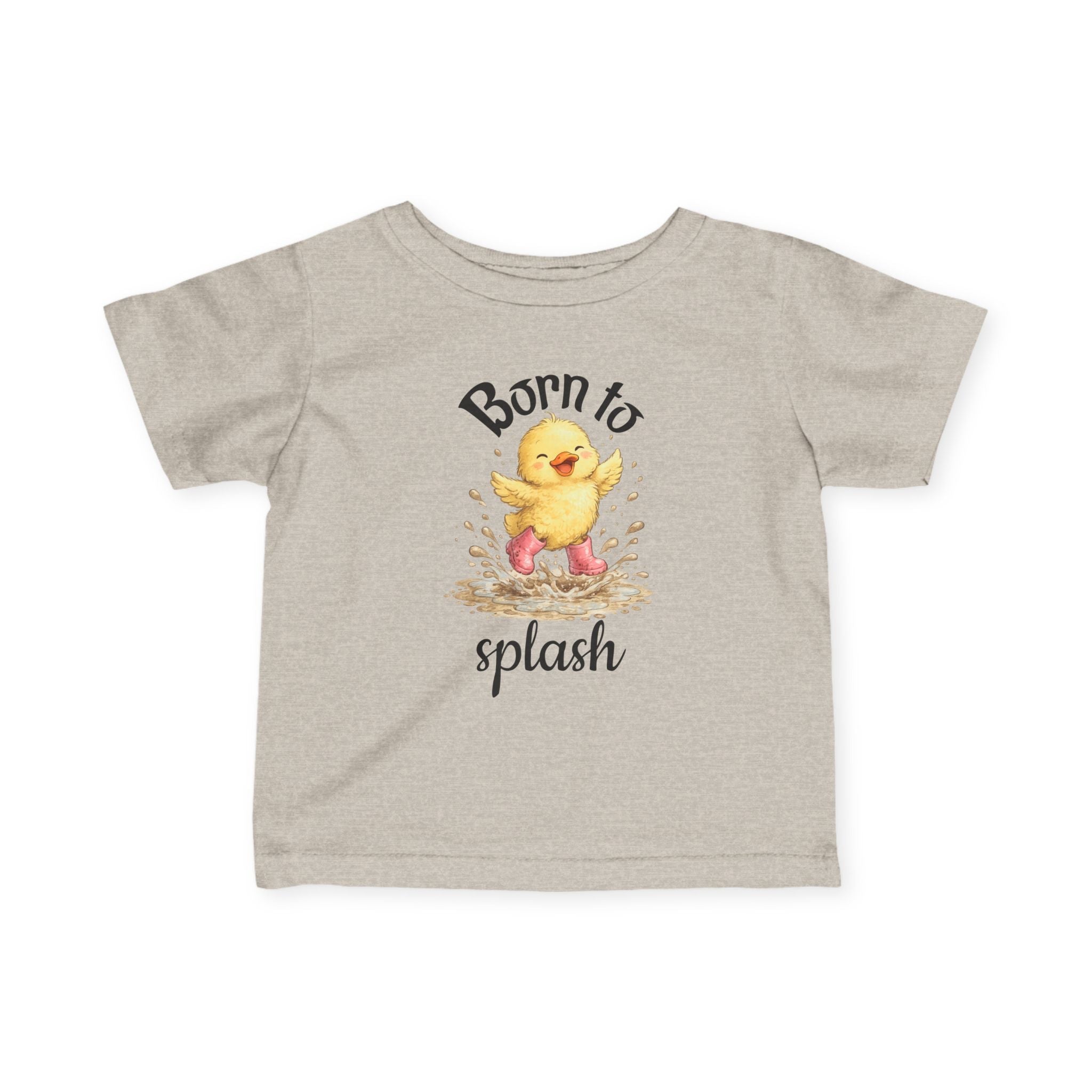 Infant Tee — "Born to Splash" Duckling Baby Shirt