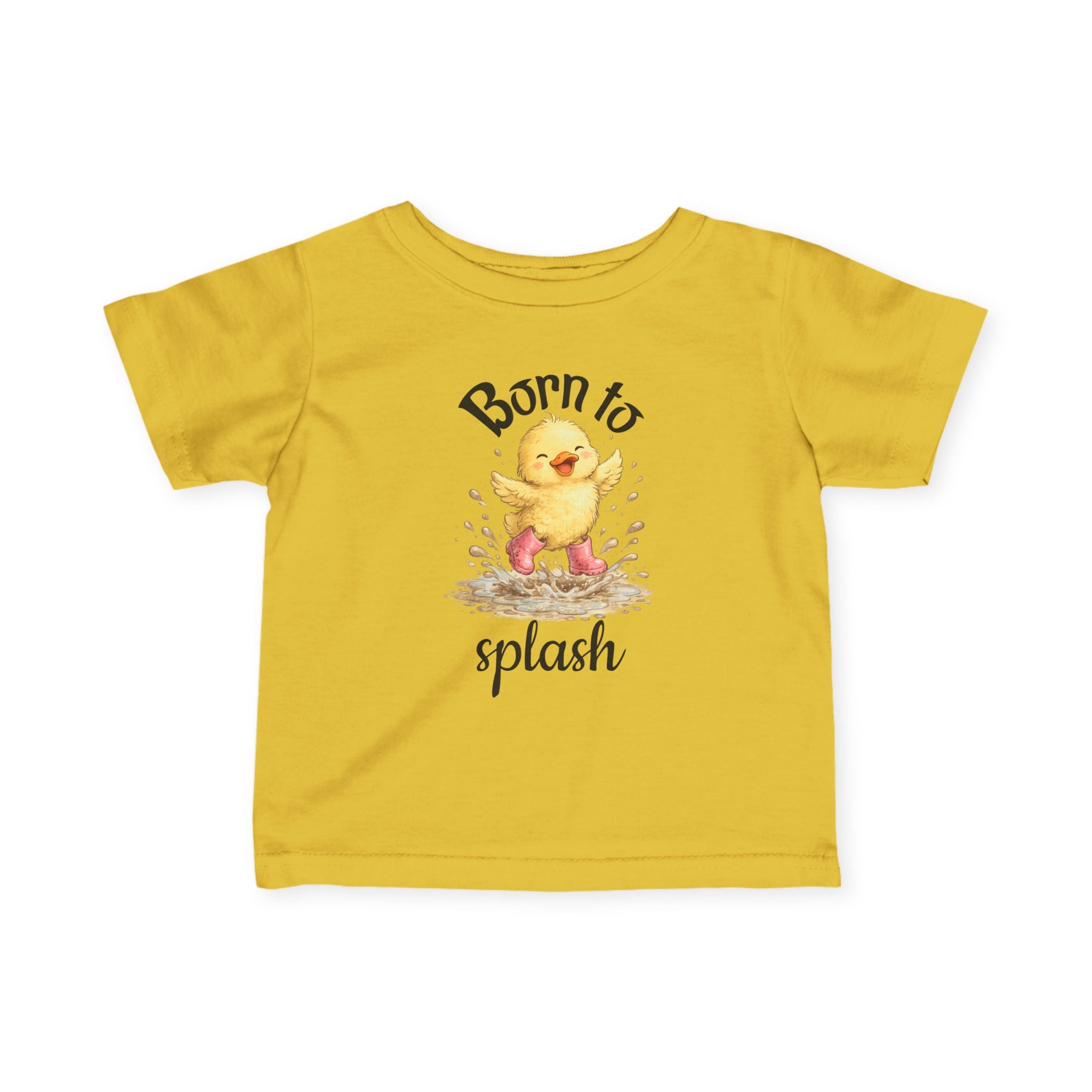 Infant Tee — "Born to Splash" Duckling Baby Shirt