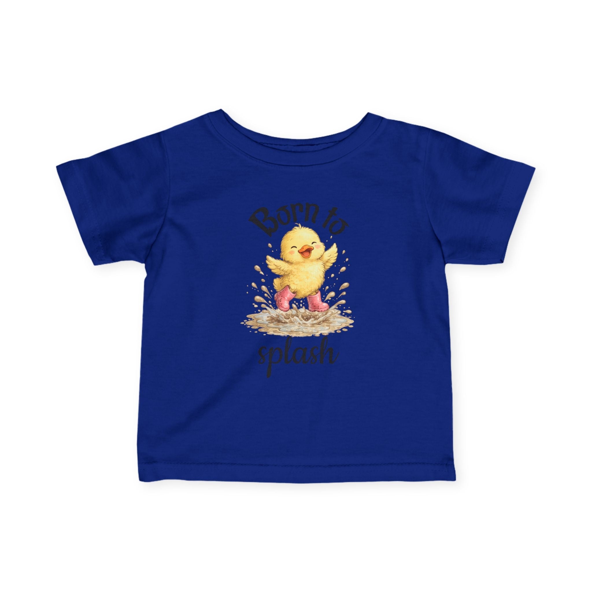 Infant Tee — "Born to Splash" Duckling Baby Shirt