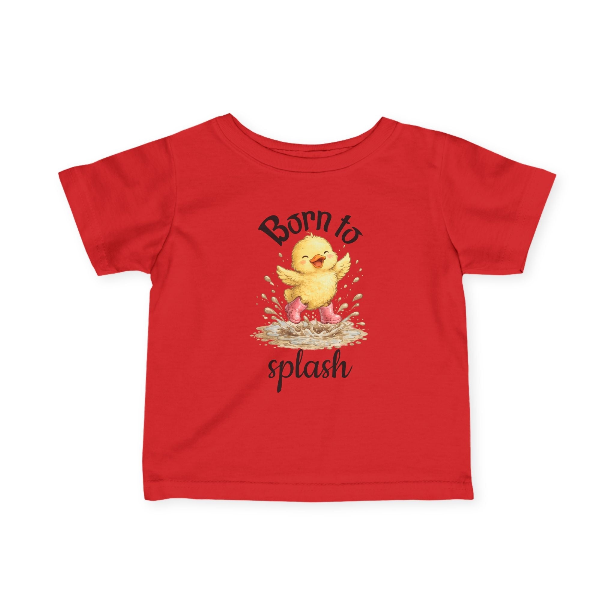 Infant Tee — "Born to Splash" Duckling Baby Shirt